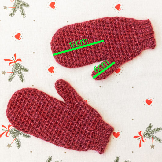 Warm Mittens - Adult Size - Red - Image 3