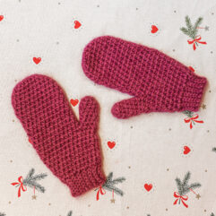 Warm Mittens - Adult Size - Raspberry