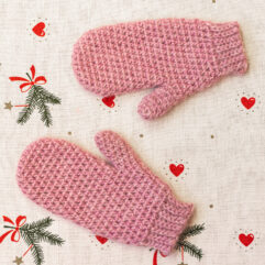 Warm Mittens - Kids Size - Pink