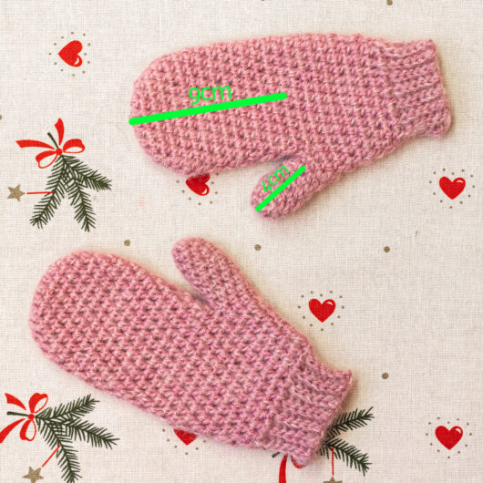 Warm Mittens - Kids Size - Pink - Image 3