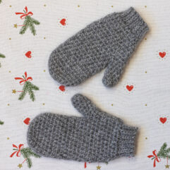 Warm Mittens - Adult Size - Gray