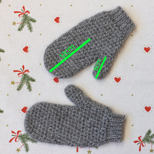Warm Mittens - Adult Size - Gray - Image 3