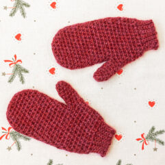 Warm Mittens - Adult Size - Red
