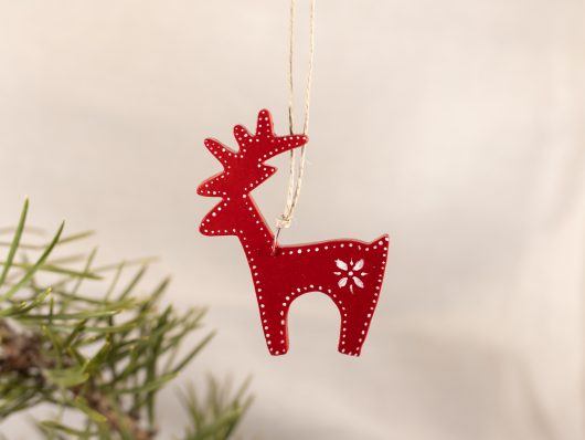 Red reindeer decoration