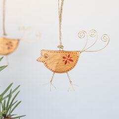Golden bird decoration