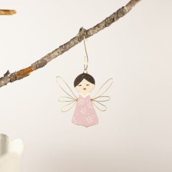 Vaaleapunainen enkelikoriste