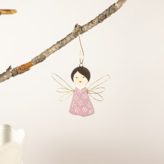 Vaaleapunainen enkelikoriste