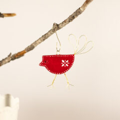 Red bird decoration