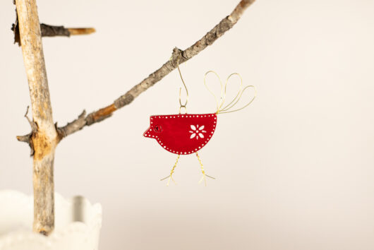 Red bird decoration