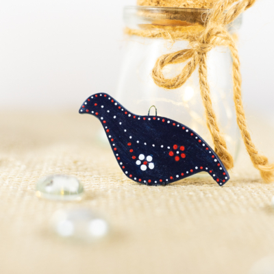 Blue ptarmigan decoration