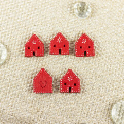 Set of red houses