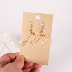 Fish earrings - copper