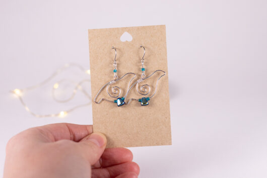 Ptarmigan earrings - silver-plated copper