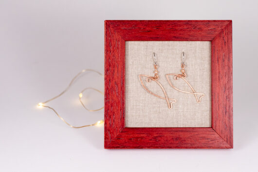 Fish earrings - copper - Image 3