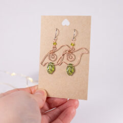 Ptarmigan earrings - copper