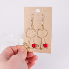 Cat earrings - brass