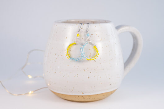 Glass beads earrings - silver-plated - Image 2