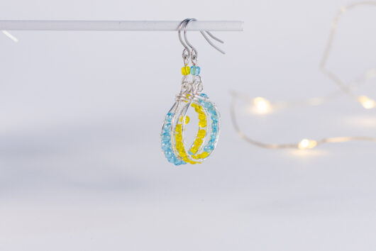 Glass beads earrings - silver-plated - Image 3