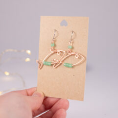 Fish earrings - copper