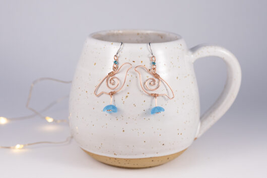 Ptarmigan earrings - copper - Image 2