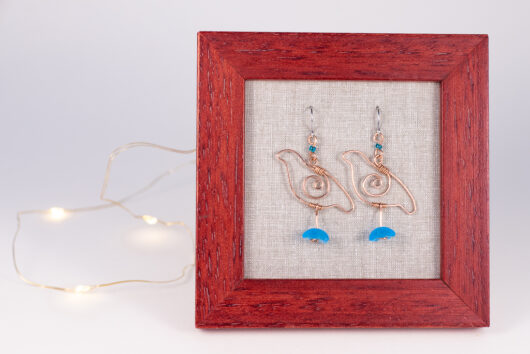 Ptarmigan earrings - copper - Image 3