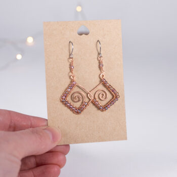 Spiral earrings – copper