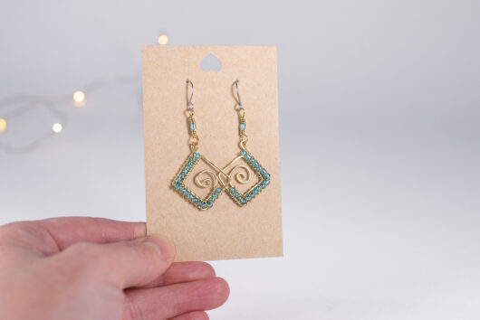 Spiral earrings - brass
