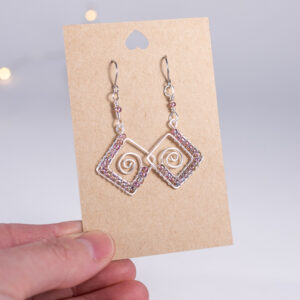 Spiral earrings – silver-plated copper