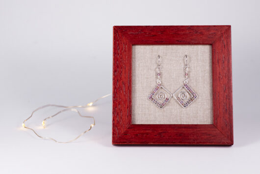Spiral earrings - silver-plated copper - Image 3