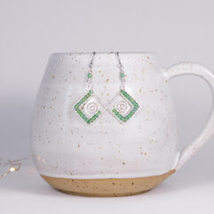 Spiraalikorvakorut - hopeoitu kupari