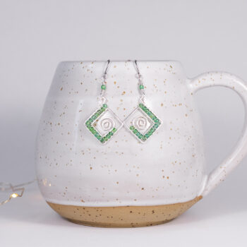 Spiraalikorvakorut - hopeoitu kupari