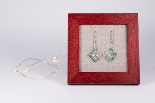 Spiral earrings - silver-plated copper - Image 3