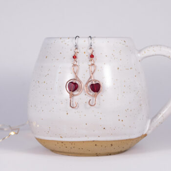 Nuottiavainkorvakorut - kupari