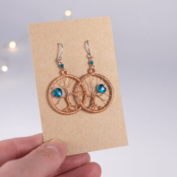 Elämänpuukorvakorut - kupari