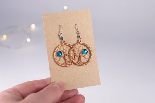 Tree of life earrings - copper