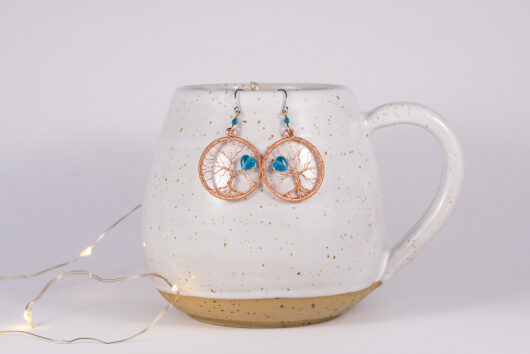 Tree of life earrings - copper - Image 2