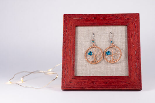 Tree of life earrings - copper - Image 3