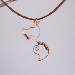 Fox pendant - copper