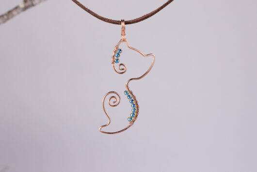 Fox pendant - copper