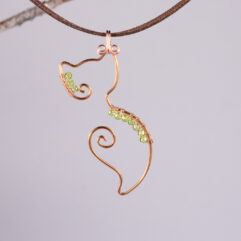 Fox pendant - copper