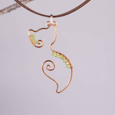 Fox pendant – copper