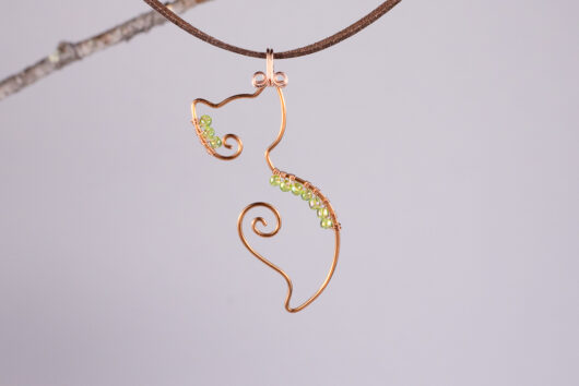 Fox pendant - copper