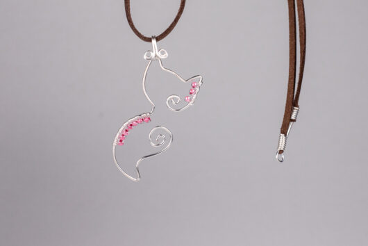 Fox pendant - silver-plated copper - Image 2