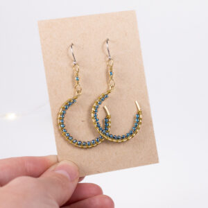 Round earrings – brass