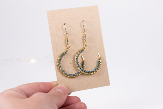 Round earrings - brass