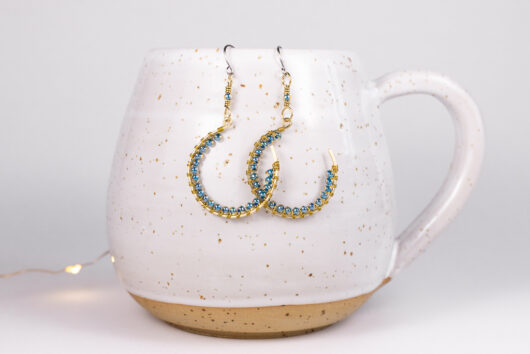 Round earrings - brass - Image 2