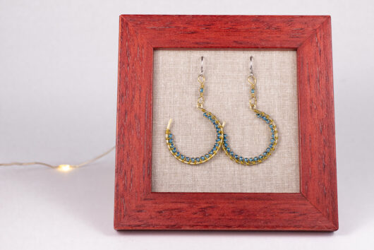 Round earrings - brass - Image 3