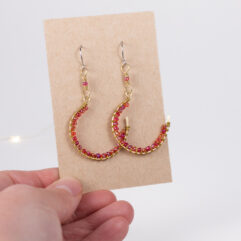 Round earrings - brass