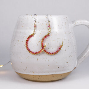 Round earrings – brass