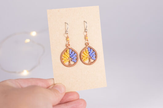 Tree of life earrings - copper